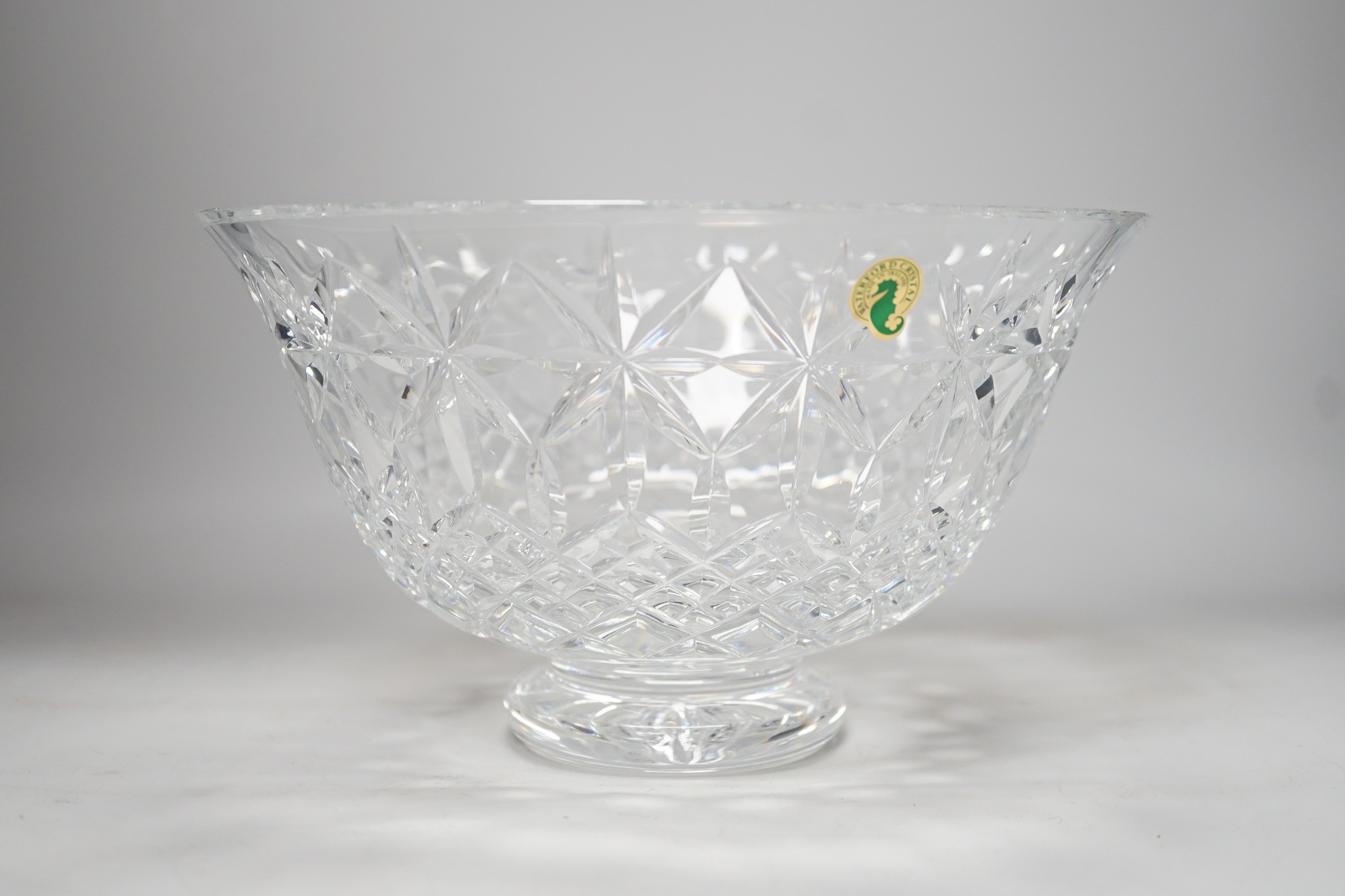 A boxed large Waterford cut glass fruit bowl, 25cm diameter